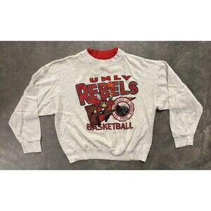 Rare Vintage UNLV Runnin Rebels Sweatshirt Large Crewneck 80s / 90's Made In USA